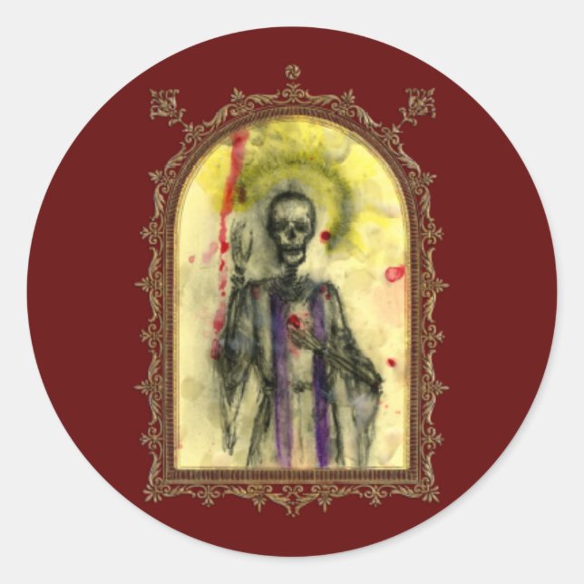 Voodoo-BluesBishop Runder Aufkleber (Vorderseite)