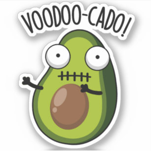 Voodoo-cado Funny Avocado Pub Aufkleber