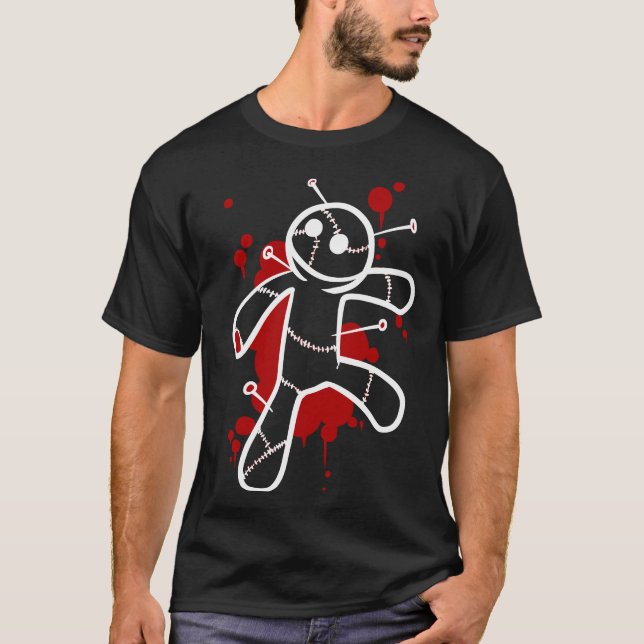 Voodoo Doll auf Black T-Shirt (Vorderseite)
