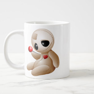 Voodoo Doll Cartoon in der Liebe Jumbo-Tasse