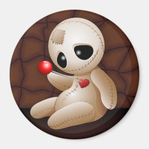 Voodoo Doll Cartoon in der Liebe Magnet