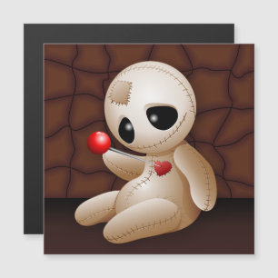 Voodoo Doll Cartoon in der Liebe Magnetkarte