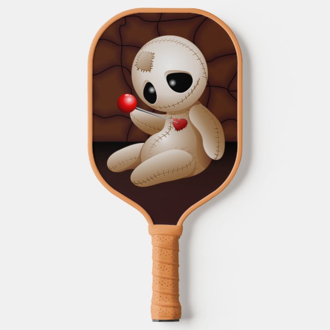 Voodoo Doll Cartoon in der Liebe Pickleball Schläger (Vorderseite)