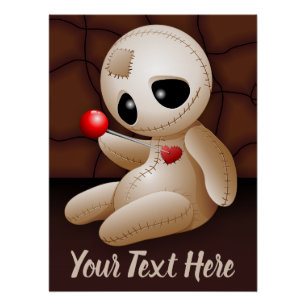 Voodoo Doll Cartoon in der Liebe Poster