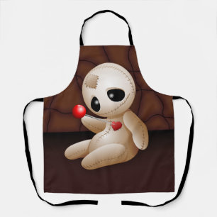 Voodoo Doll Cartoon in der Liebe Schürze