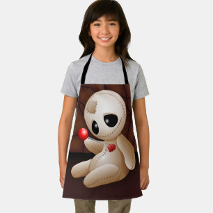 Voodoo Doll Cartoon in der Liebe Schürze