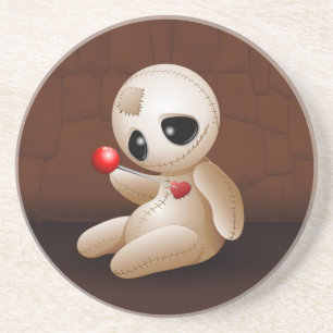 Voodoo Doll Cartoon in der Liebe Untersetzer