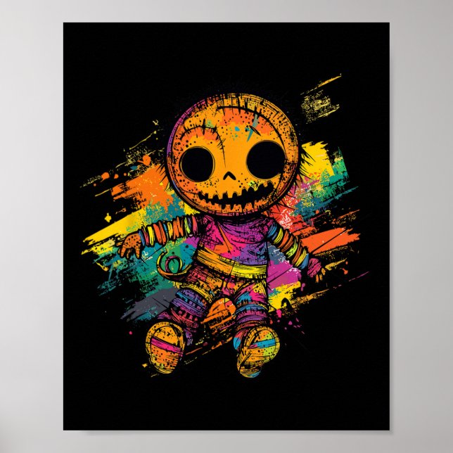Voodoo Doll Creepy Niedlich Halloween Poster (Vorne)