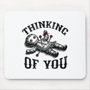 Voodoo Doll denken Sie lustig Goth Halloween C Mousepad