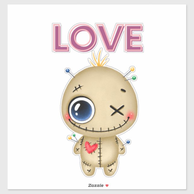 Voodoo Doll Sticker (Blatt)