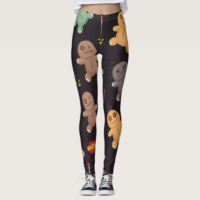 Voodoo-Dollarmuster Leggings (Vorderseite)
