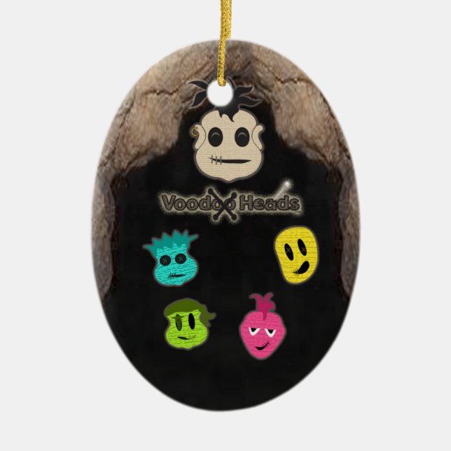 Voodoo Heads ~ Höhle Keramikornament (Vorne)