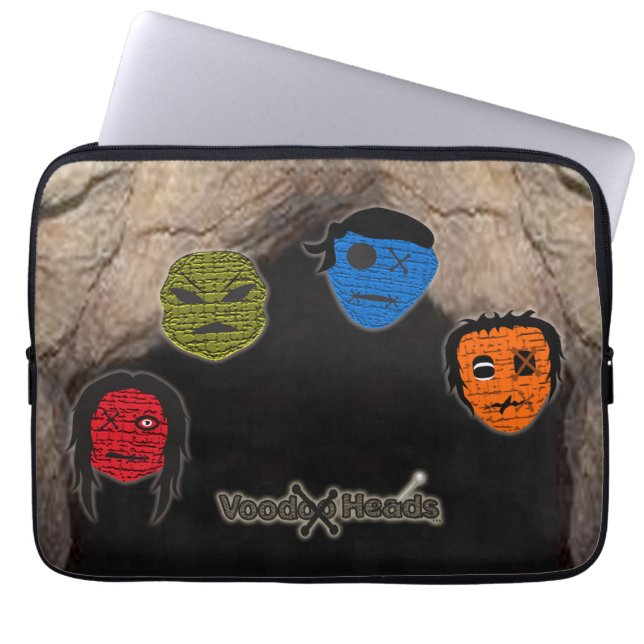 Voodoo Heads ~ Höhle Laptopschutzhülle (Vorderseite)