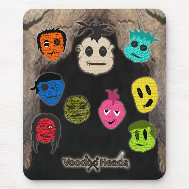 Voodoo Heads ~ Höhle Mousepad (Vorne)