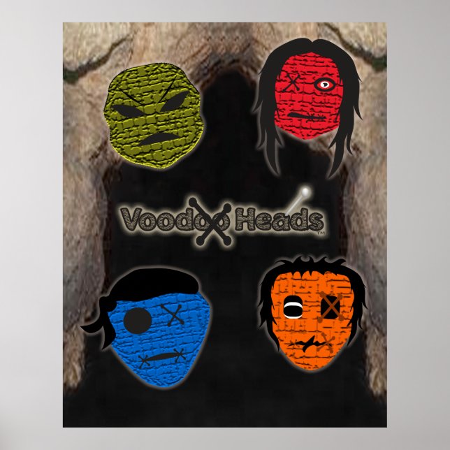 Voodoo Heads ~ Höhle Poster (Vorne)