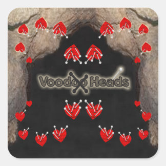 Voodoo Heads ~ Höhle Quadratischer Aufkleber