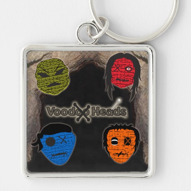 Voodoo Heads ~ Höhle Schlüsselanhänger (Vorne)