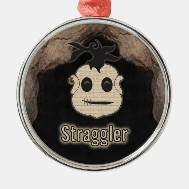 Voodoo Heads ~ Höhle Silbernes Ornament (Vorne)