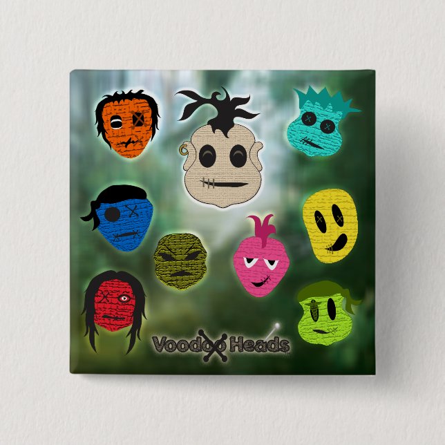 Voodoo Heads ~ Sumpf Button (Vorderseite)