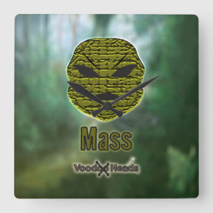 Voodoo Heads ~ Sumpf Quadratische Wanduhr