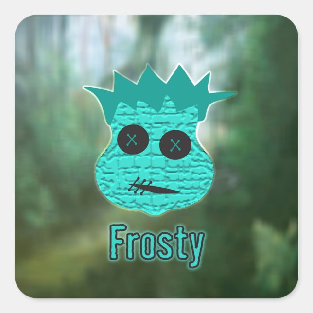 Voodoo Heads ~ Sumpf Quadratischer Aufkleber (Vorderseite)