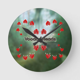 Voodoo Heads ~ Sumpf Runde Wanduhr