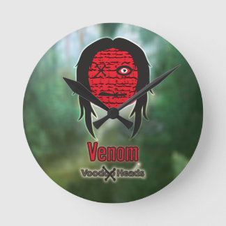 Voodoo Heads ~ Sumpf Runde Wanduhr