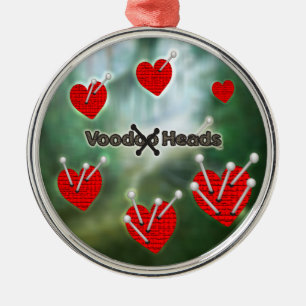 Voodoo Heads ~ Sumpf Silbernes Ornament