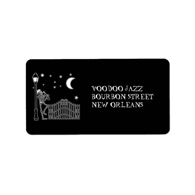 Voodoo Jazz Saxophone Player Adressaufkleber (Vorne)