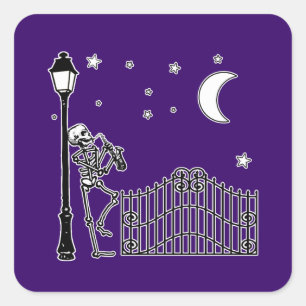 Voodoo Jazz Saxophone Player Quadratischer Aufkleber