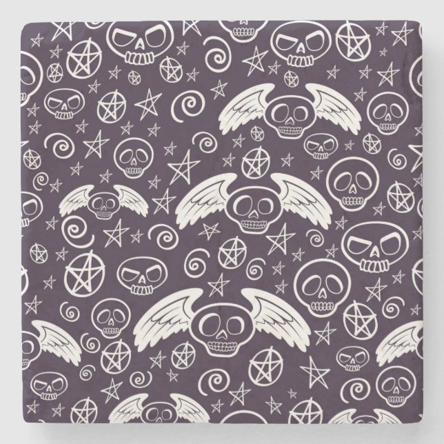 "Voodoo-" Muster Steinuntersetzer (Vorderseite)