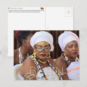 Voodoo-Priesterin, Ouidah, Benin Reise-Postkarte Postkarte