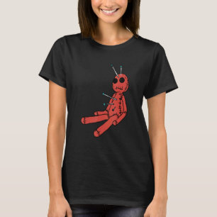 Voodoo-Puppe mit Buttonen Halloween-Design T-Shirt