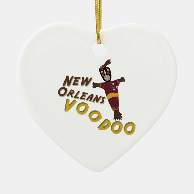 Voodoo-Puppe Nanowatt Orleans Keramik Ornament (Vorne)
