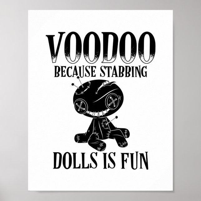 Voodoo-Redewendungen | Voodoo Doll Magic Curse-Ges Poster (Vorne)