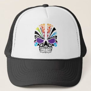 Voodoo-Regenbogen-Schädel Truckerkappe
