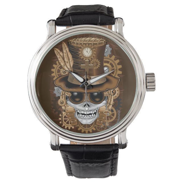 Voodoo-Retro-Maschine Armbanduhr (Vorderseite)