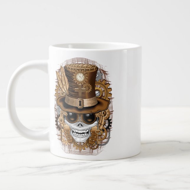 Voodoo-Retro-Maschine Jumbo-Tasse (Links)