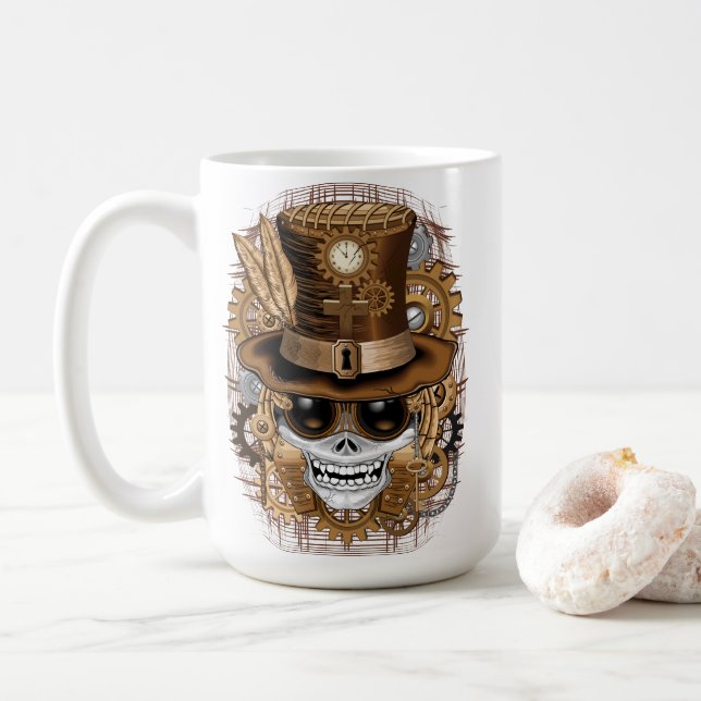 Voodoo-Retro-Maschine Kaffeetasse (Mit Donut)