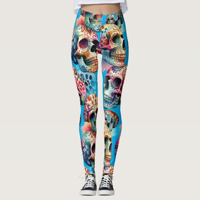 Voodoo Skull Leggings (Vorderseite)