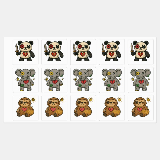 Voodoo Sticker Pack - Broken Hearts Crew Vol.1 (Blatt)