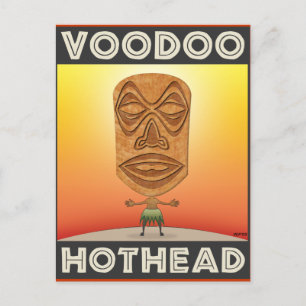 Voodoo Tiki Head Postkarte