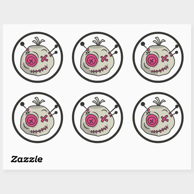 Voodoo Token Classic Round Stickers (Blatt)