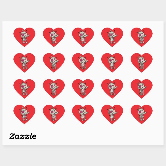 Voodoo Token Heart Stickers (Blatt)