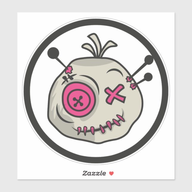 Voodoo Token Large 8" x 8" Vinyl Sticker (Blatt)
