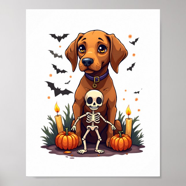 Voodoo Vizsla Hund Poster (Vorne)