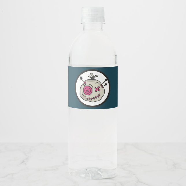 Voodoo-Wasser-Flasche-Etikett (8" x 2,125") Wasserflaschenetikett (Vorderseite)