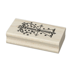 VooDou Veve-Symbol "Wie oben - so unten" Gummistempel