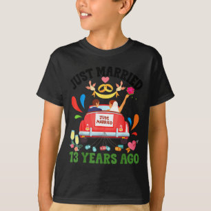 Vor 13 Jahren geheiratet: Lustiges 13. Hochzeitsta T-Shirt