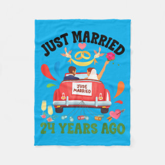 Vor 24 Jahren geheiratet Lustiges 24. Jubiläum Paa Fleecedecke